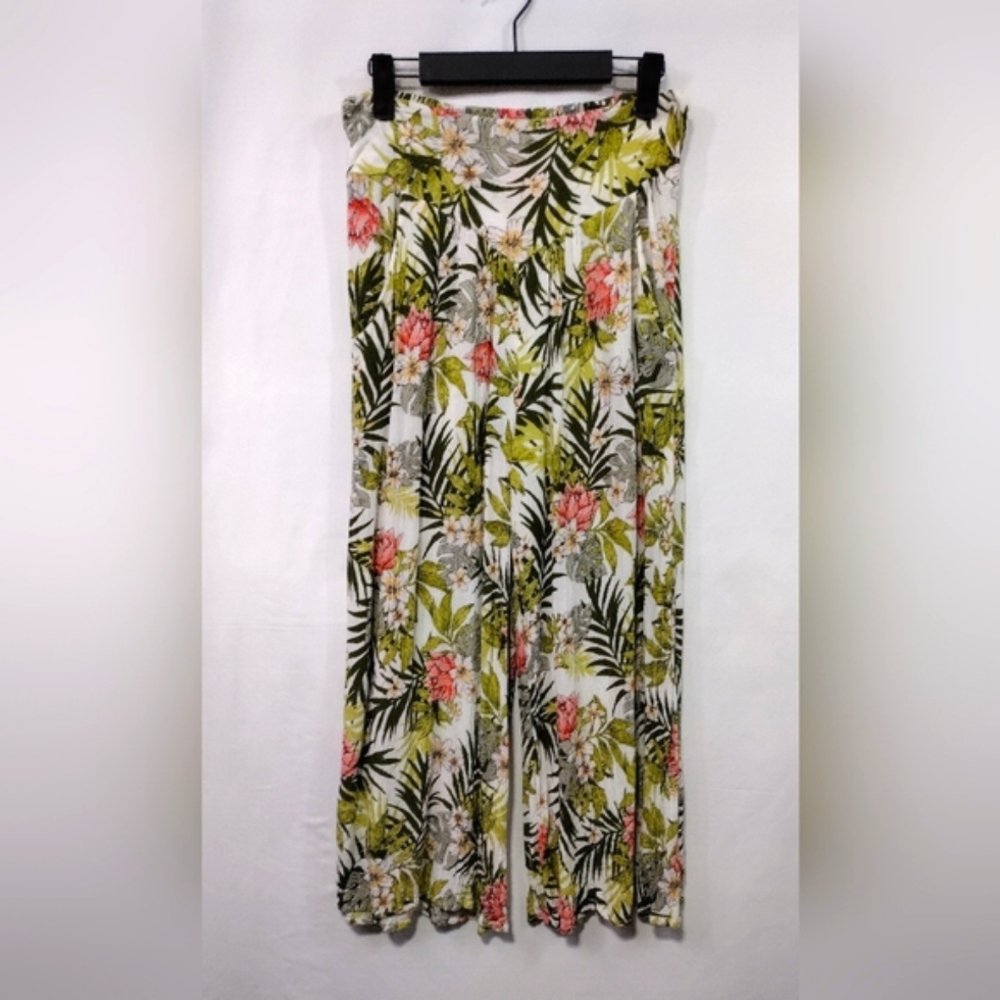 Ripcurl  Gauzy High Rise Floral Wide Leg Pants Women's M Multicolor Artsy Beach